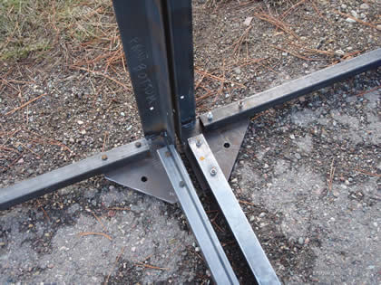 two run-in frames ready to bolt together